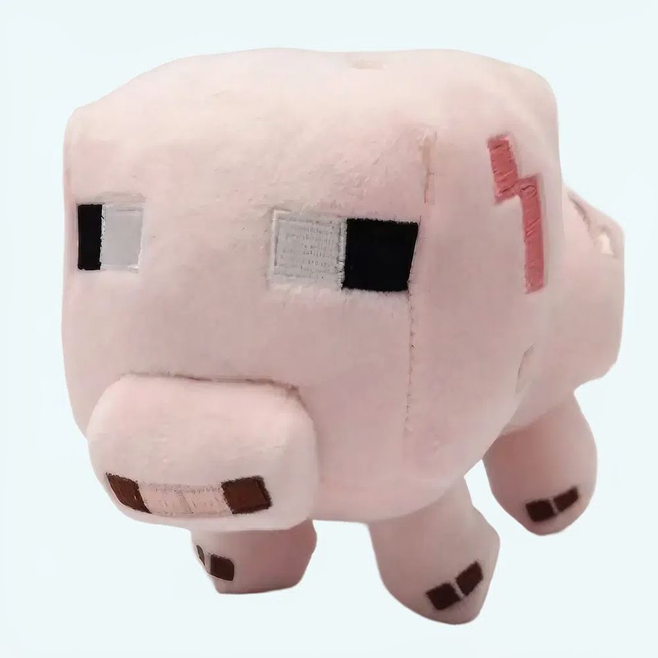 Peluche cochon Minecraft - Compagnon doux pour enfant