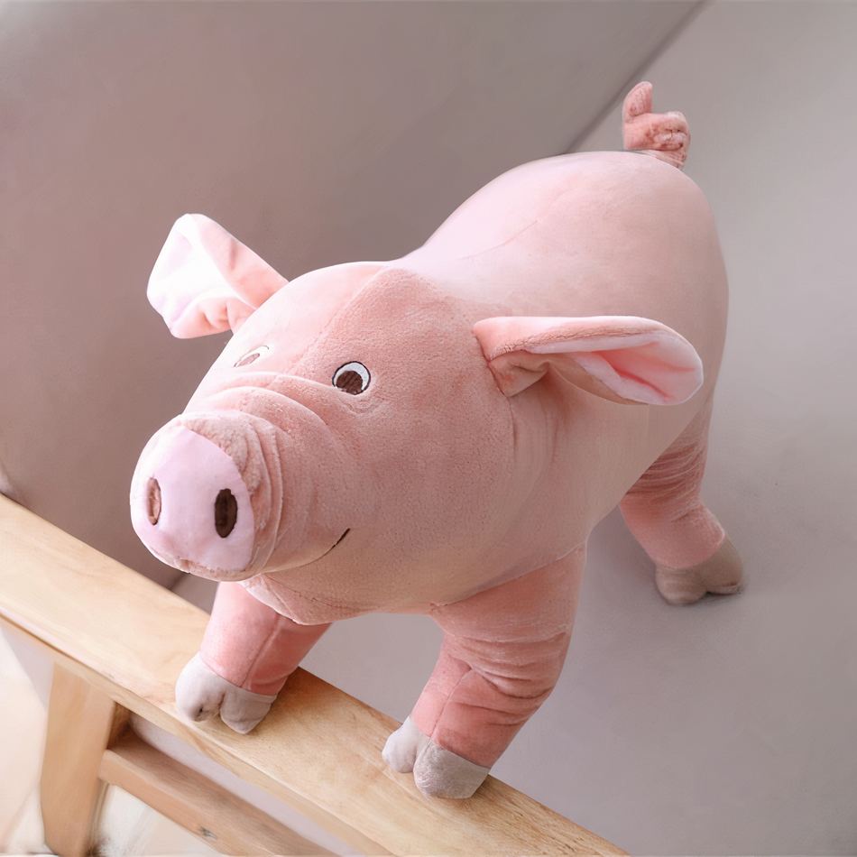 Peluche cochon rose doux - l'adorable compagnon câlin pour enfants