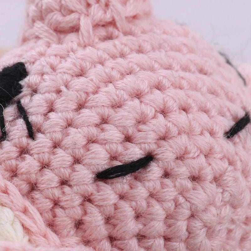 Peluche crochet Éléphant Rose Tendre