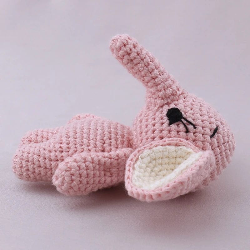 Peluche crochet Éléphant Rose Tendre