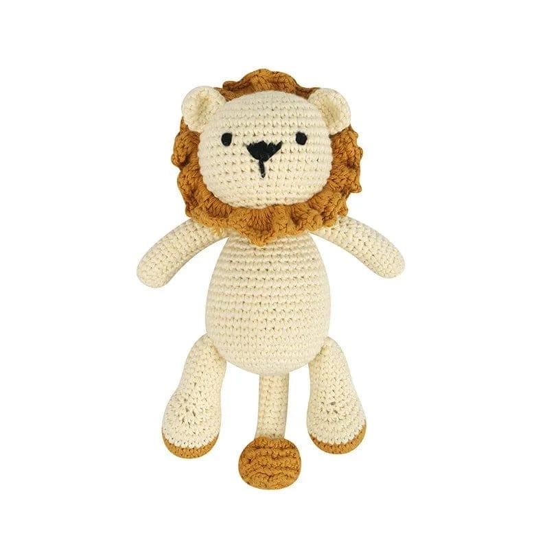 Peluche crochet Lion Blanc & Marron