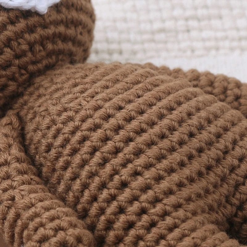Peluche Crochet Ourson Écru et Beige