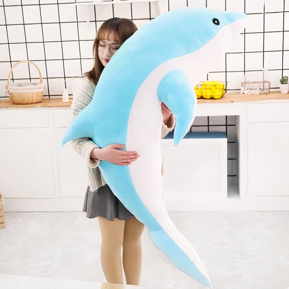 Peluche dauphin Océan Doux Câlin - Enfant Pelage Bleu