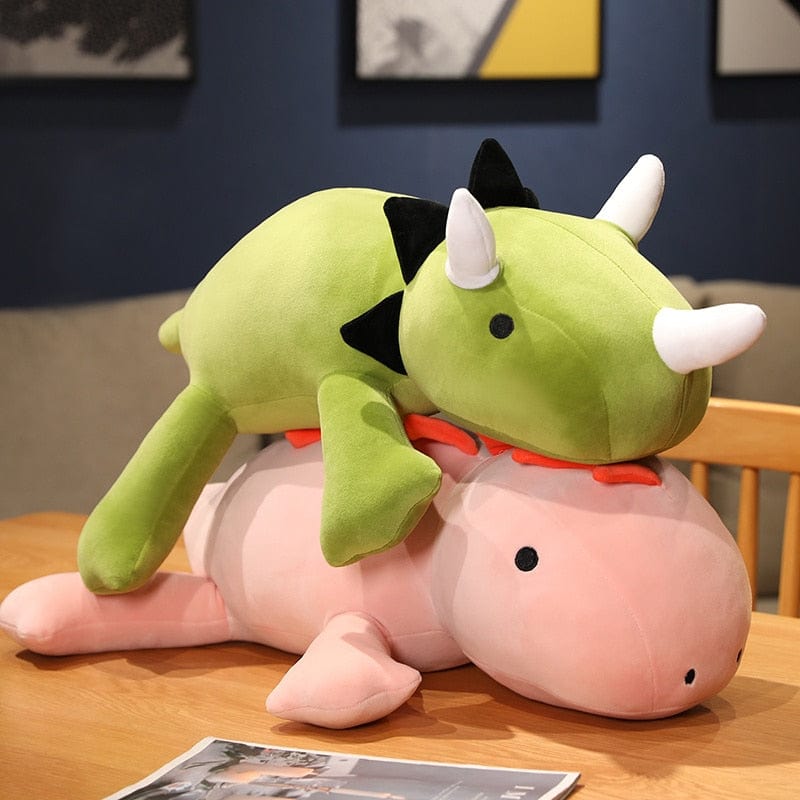 Peluche dinosaure Crinière et Cornes