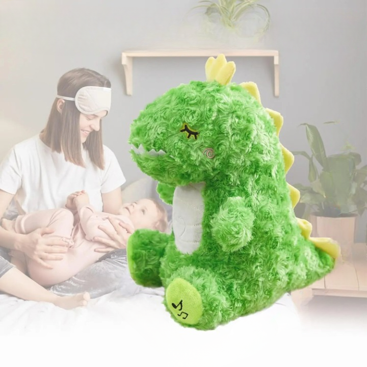 Peluche dinosaure mignon avec berceuse douce respirante