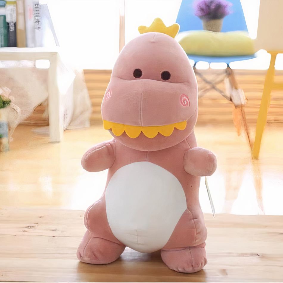 Peluche Dinosaure Rigolo Vert Doux pour Enfant Câlin