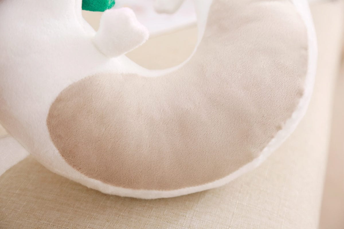 Peluche dragon long - Blanc & Vert