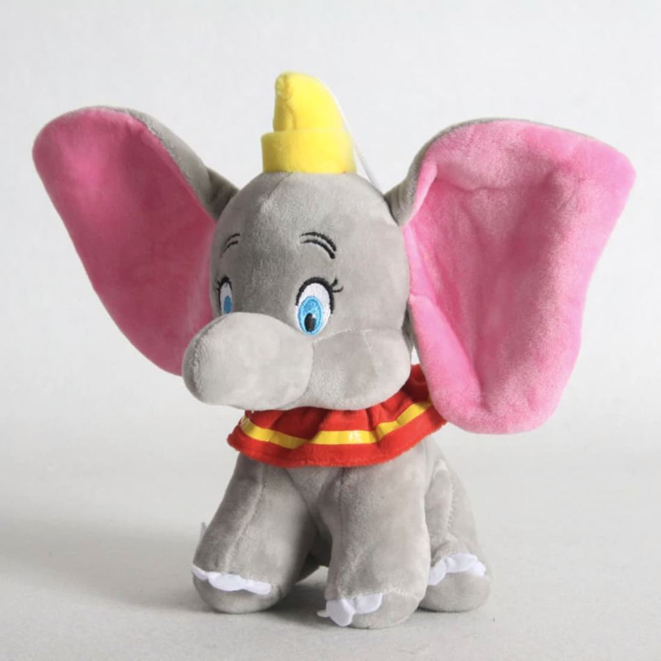 Peluche Dumbo éléphant doux gris bleu câlin pour enfant