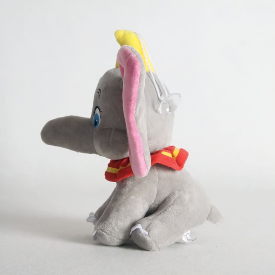 Peluche Dumbo éléphant doux gris bleu câlin pour enfant