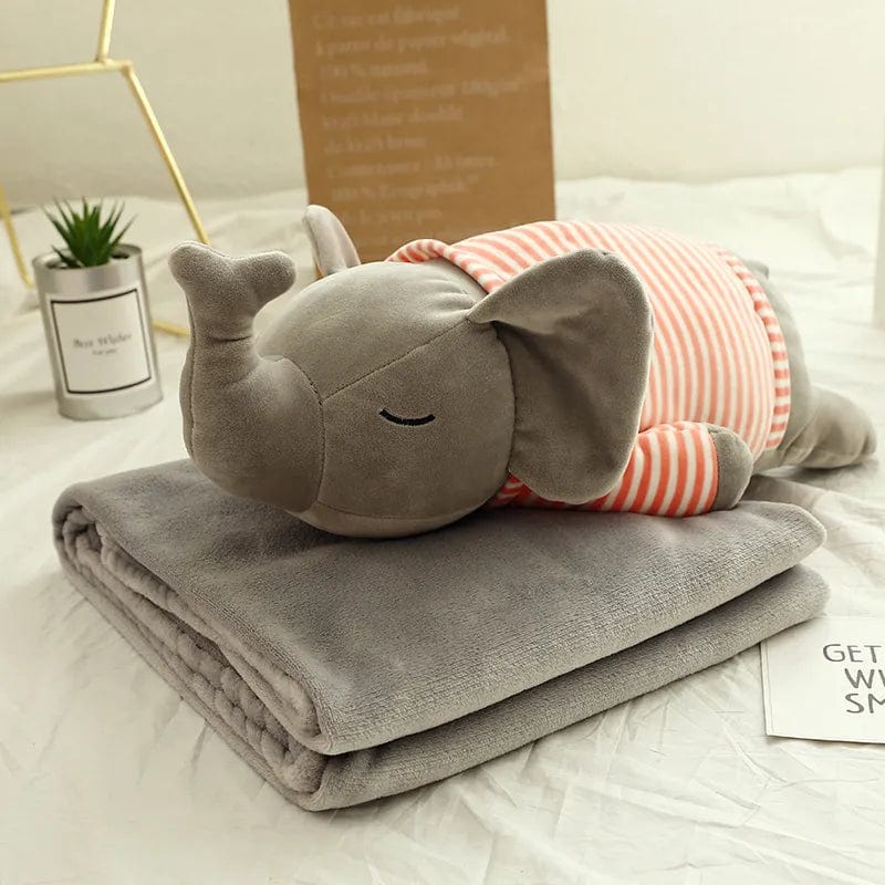 Peluche éléphant endormi en pyjama Doudoux Doux