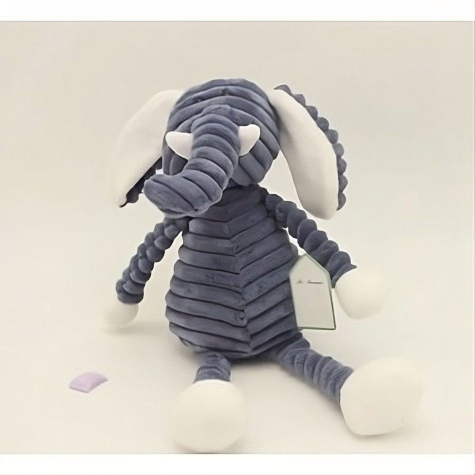 Peluche Éléphant Gris Doux Câlin - Déco Enfant Chambre