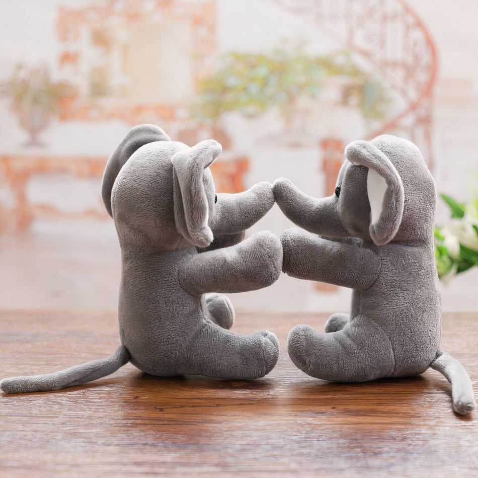 Peluche d'Éléphant Gris Doux pour Enfant - Câlin Jungle
