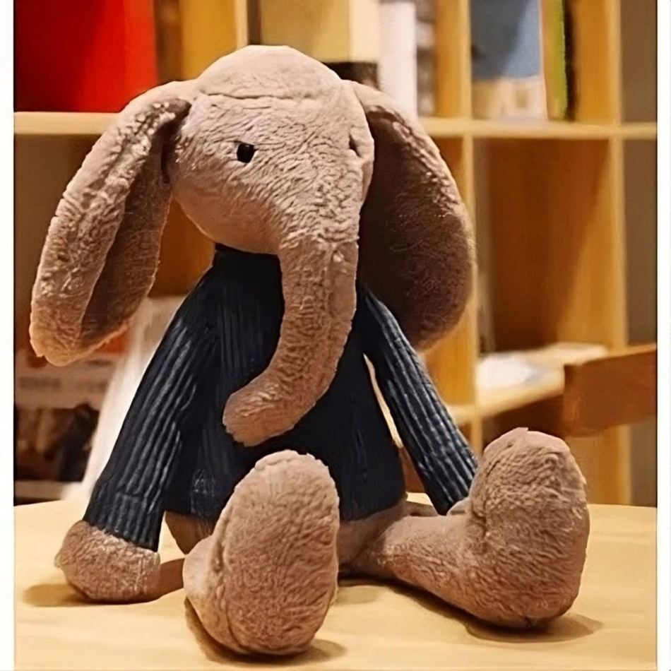 Peluche éléphant safari enfant doux et