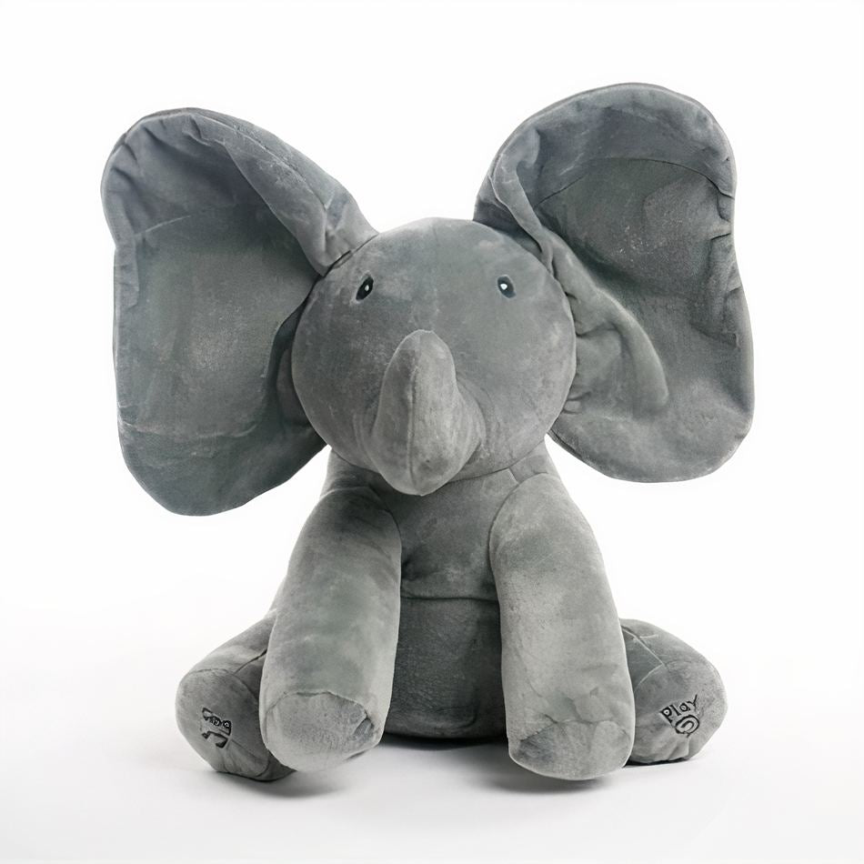 Peluche éléphant interactif doux pour éveiller l'enfant