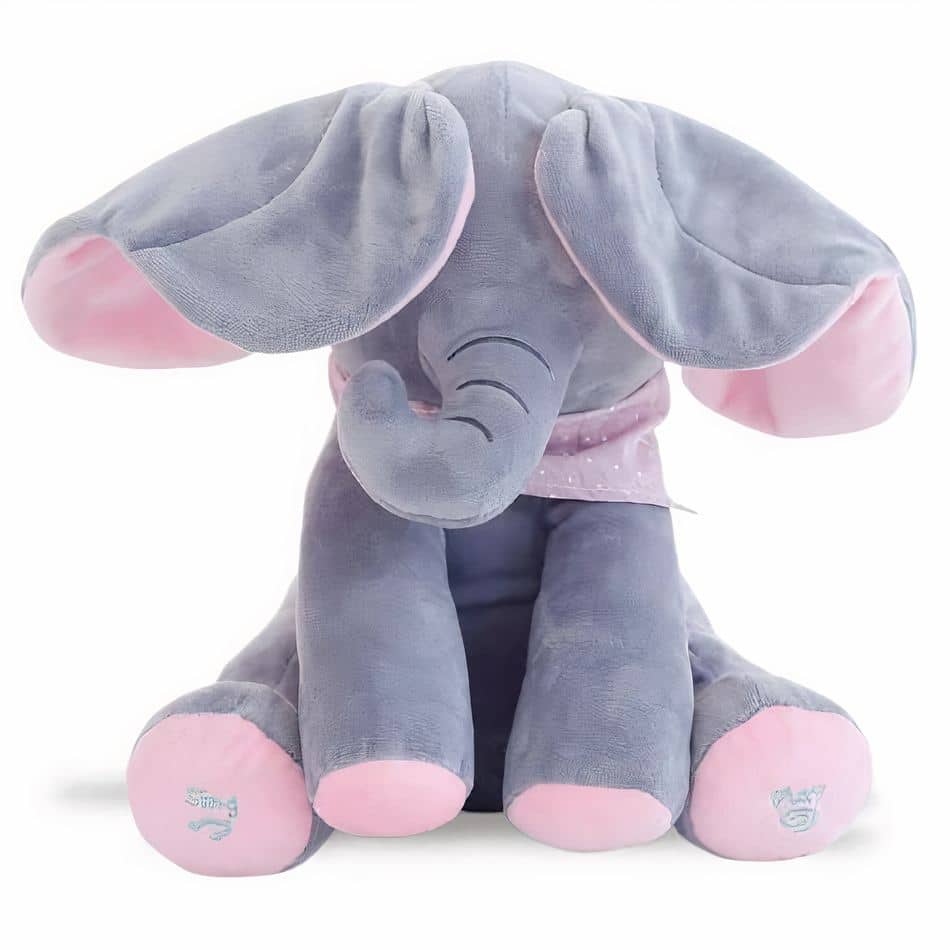 Peluche éléphant interactif doux pour éveiller l'enfant