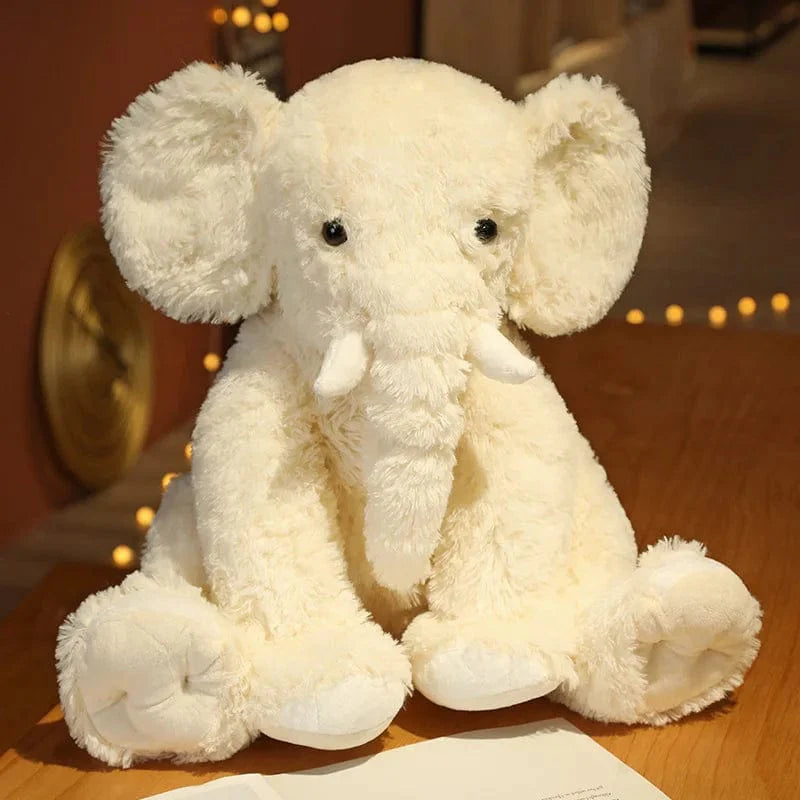 Peluche éléphant poilu - Défenses miniatures