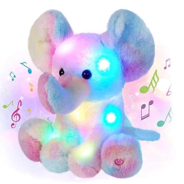Peluche éléphant veilleuse douce pour chambre d'enfant la nuit