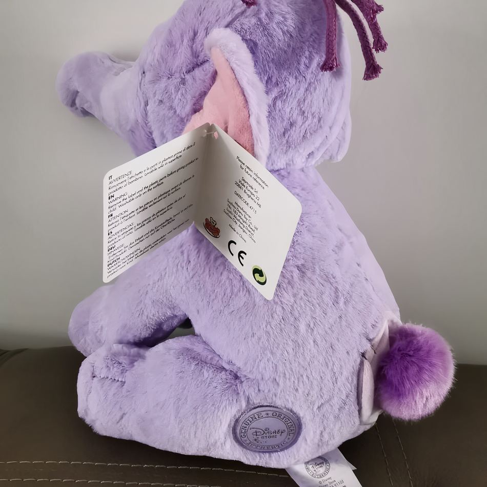 Peluche éléphant violet Disney - Doux câlin pour enfant