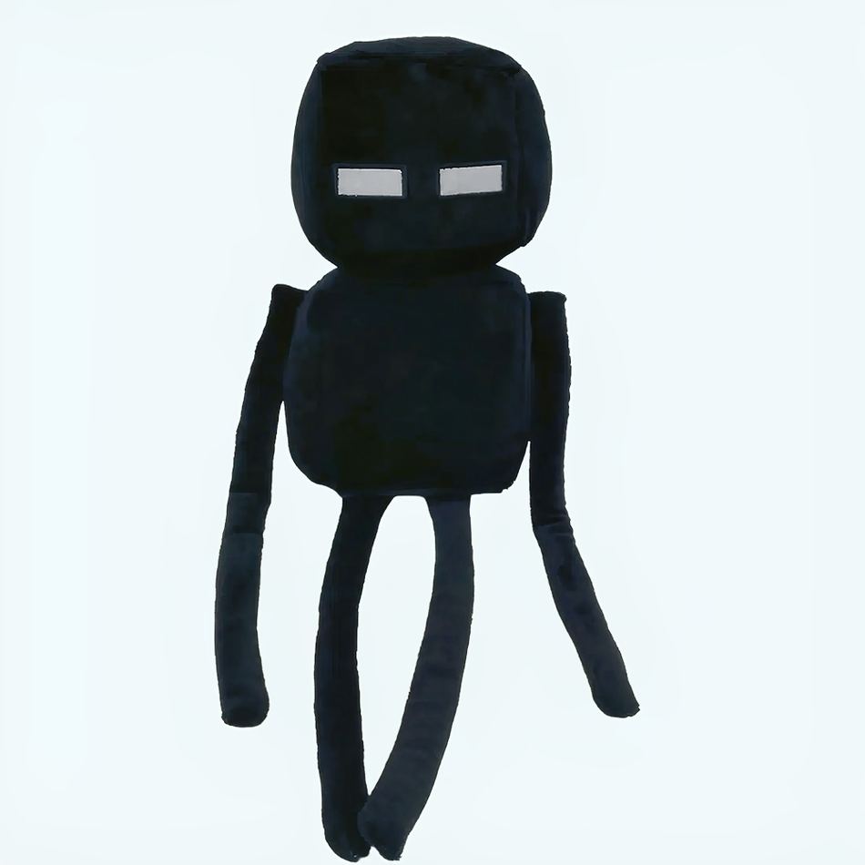 Peluche Enderman Minecraft noire ultra douce pour enfant gamer