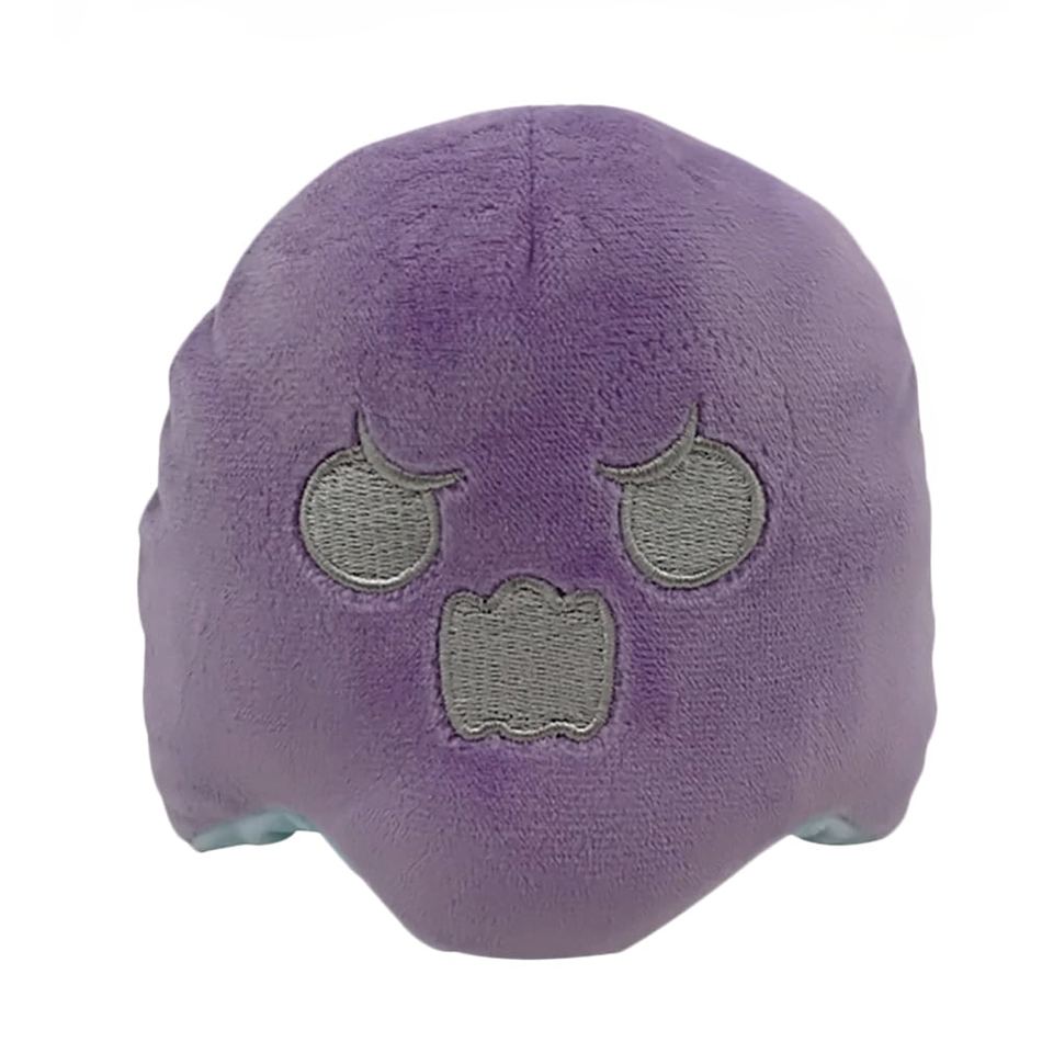 Peluche Fantôme Réversible Violet/Bleu Lumineux et Doux.