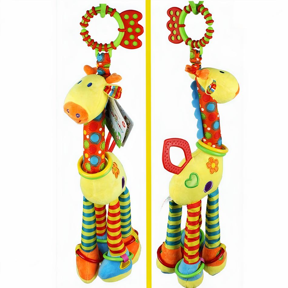 Peluche Girafe Hochet Doux pour Enfant - Éveil dans la Jungle