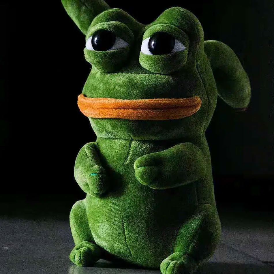 Peluche verte Pikachu - Grenouille douce pour enfant