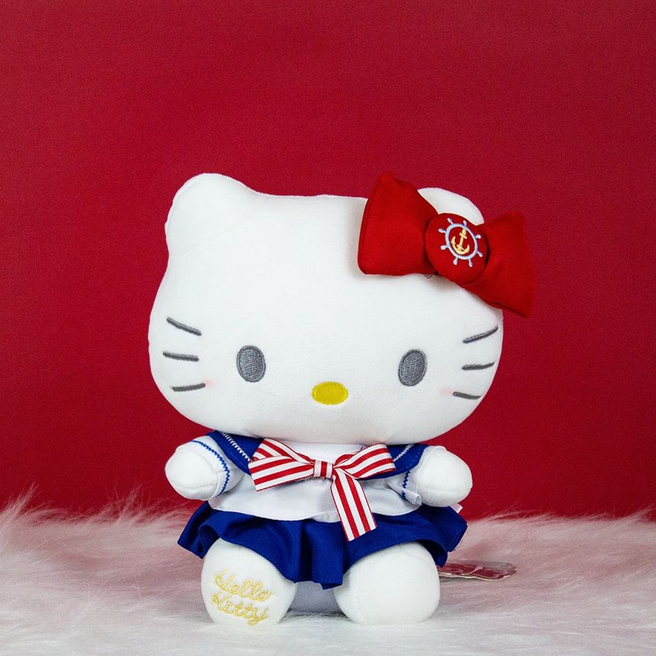 Peluche Hello Kitty Marin en Coton Doux pour Enfant Câlin