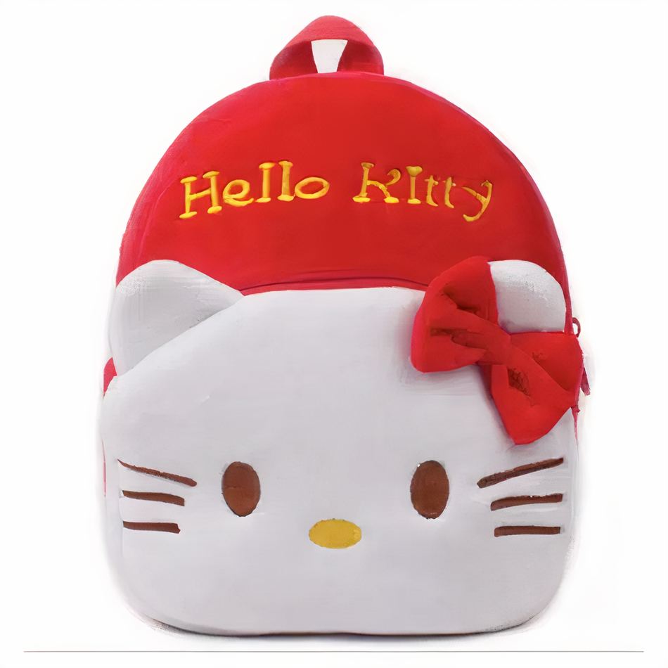 Sac à dos doux pour enfant Hello Kitty rouge - Peluche kawaii