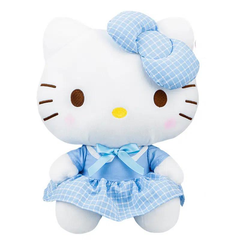 Peluche Hello Kitty - Uniforme Rose Bleu Kawaii - Pour Enfant Câlin