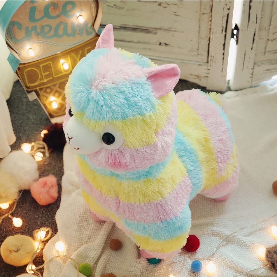 Peluche Lama Multicolore Doux pour Chambre d'Enfant