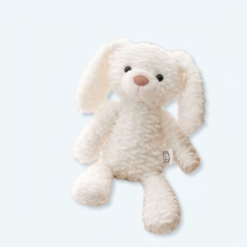 Peluche lapin blanc câlin et doux pour enfant tendre