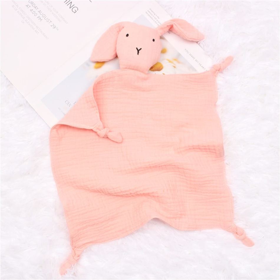 Peluche Lapin Câlin en Coton Mousseline Doux pour Enfant