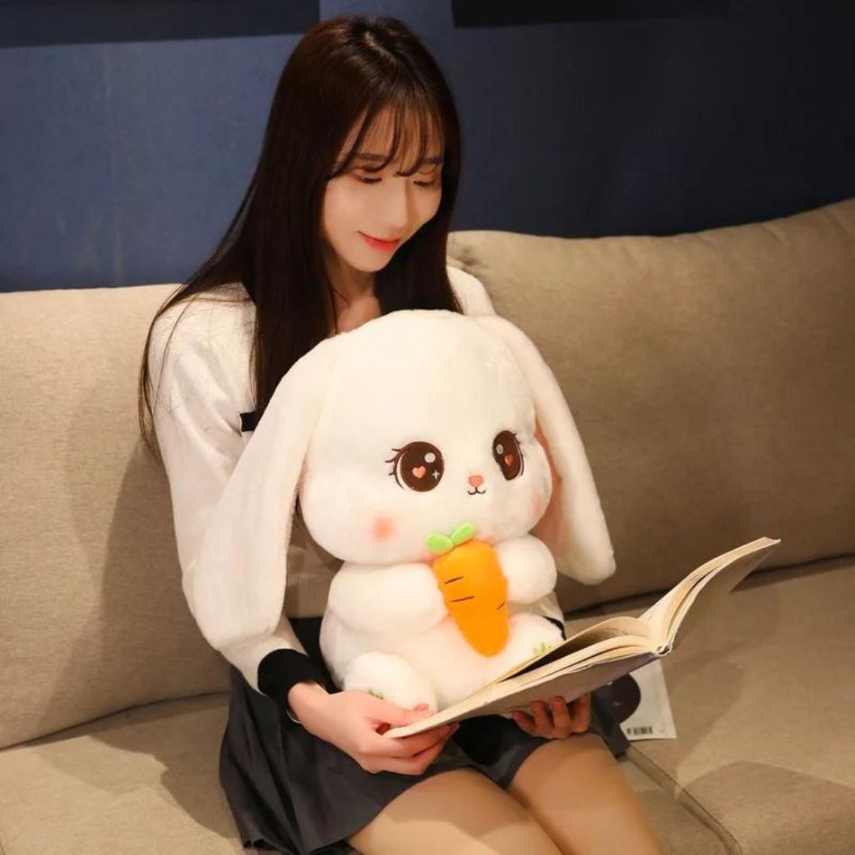 Peluche Lapin Doux Câlin Enfant avec Carotte e