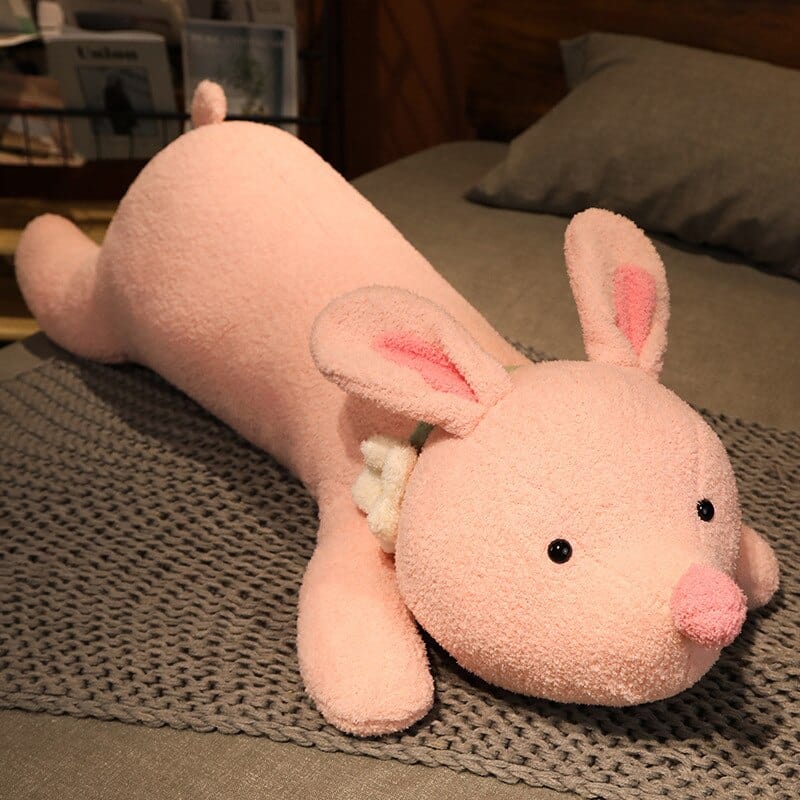 Peluche Lapin Géant Rose Pétale