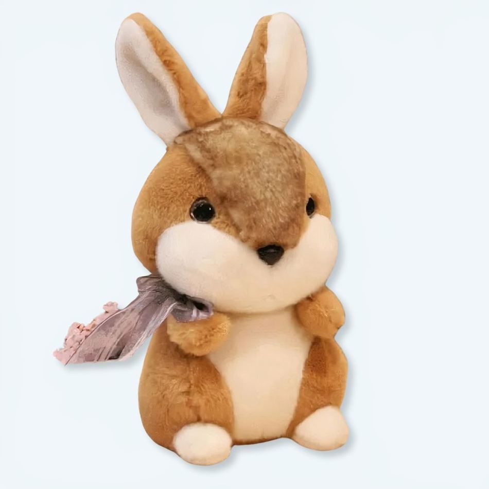 Peluche Lapin Lièvre Marron Doux Câlin - Univers Bois