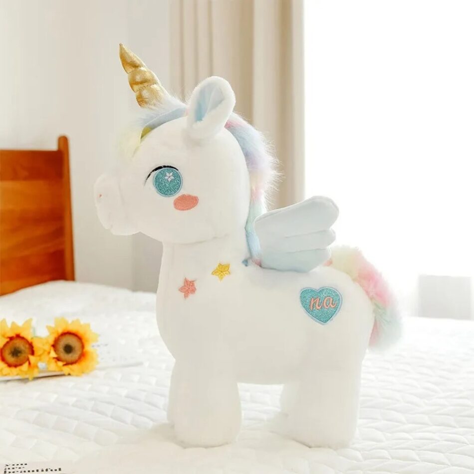 Peluche Licorne Arc-En-Ciel Magique, Douce et Idéale Pour les Enfants