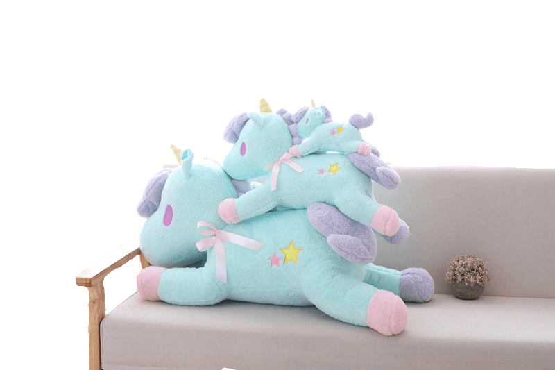 Peluche Licorne Bonbon Bleu et Rose by UnicornLand