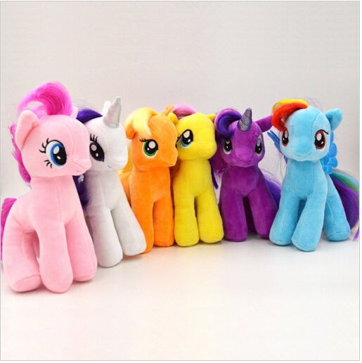 Peluche licorne jaune douce enfant arc-en-ciel magique