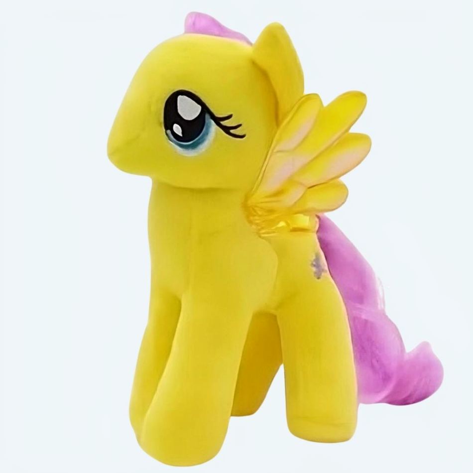 Peluche licorne jaune douce enfant arc-en-ciel magique