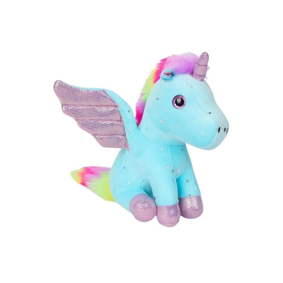 Peluche Licorne Magique aux Ailes Brillantes et Douce Câliner