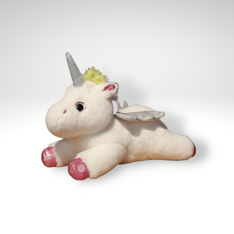 Peluche licorne multicolore lumineuse