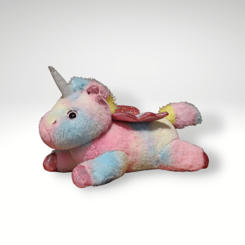 Peluche licorne multicolore lumineuse