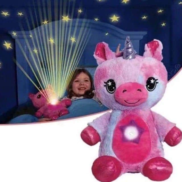 Peluche licorne rose douce pour chambre d'enfant magique
