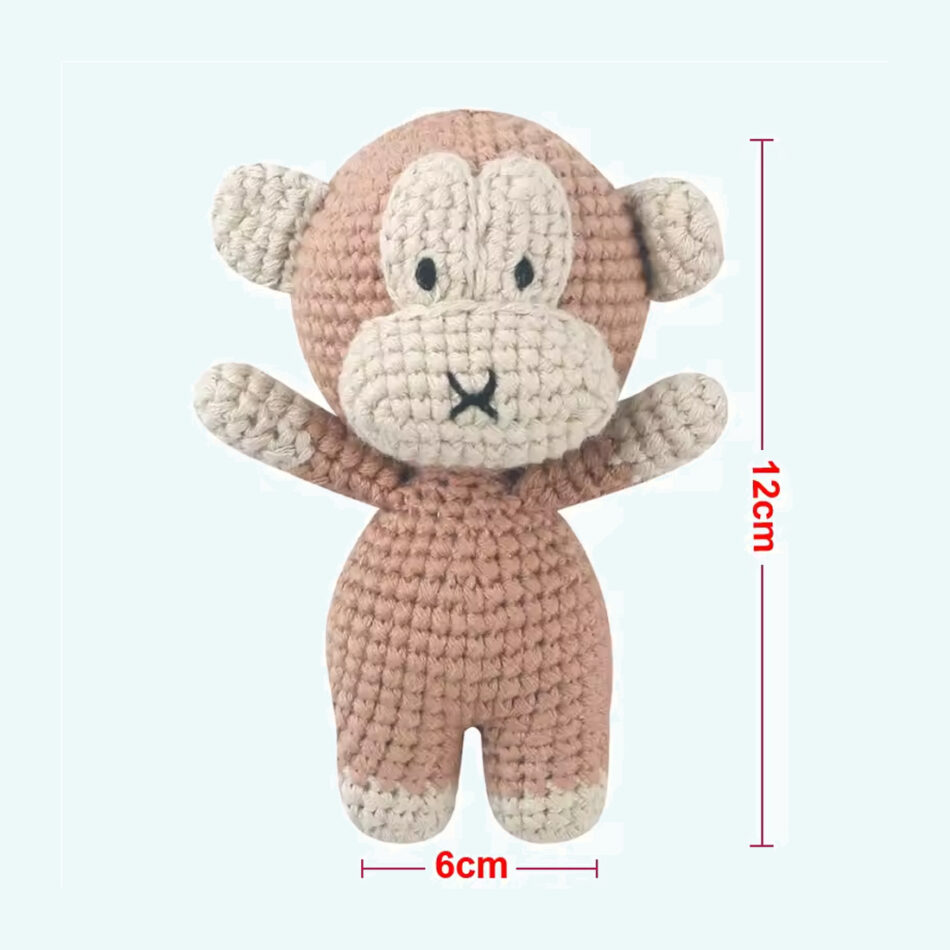 Peluche lion crochet doux Safari Tropicale
