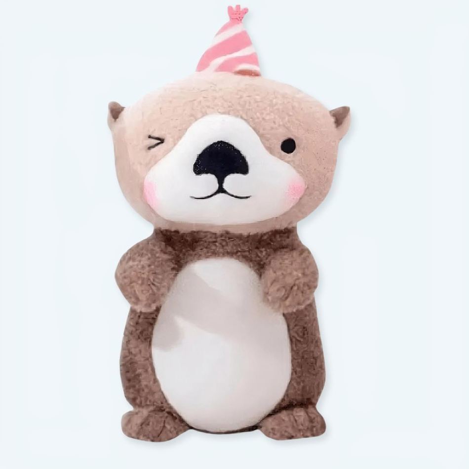 Peluche Loutre Chapeau - Mignon, Doux, Idéal pour Enfant - Cadeau Parfait