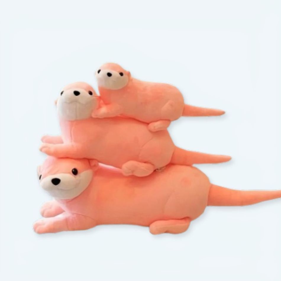 Peluche Loutre Rose Douce Câline - Idéal Cadeau Enfant