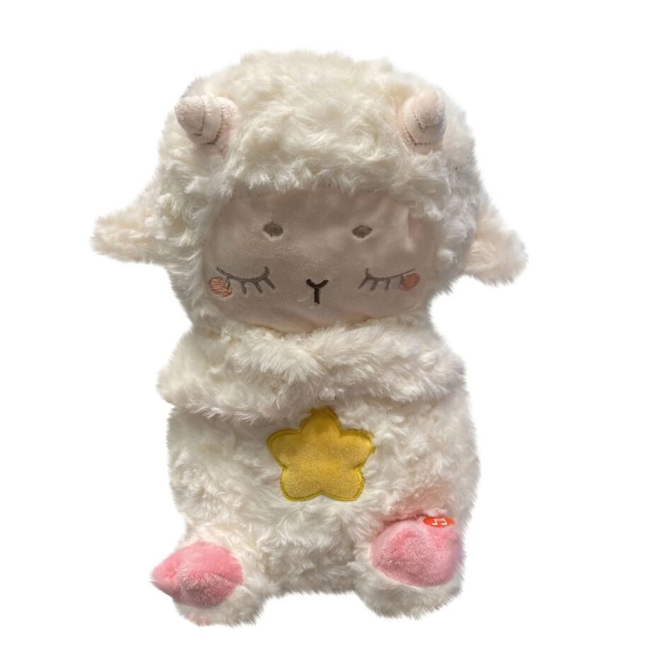 Peluche doudou mouton berceuse pour un sommeil apaisant