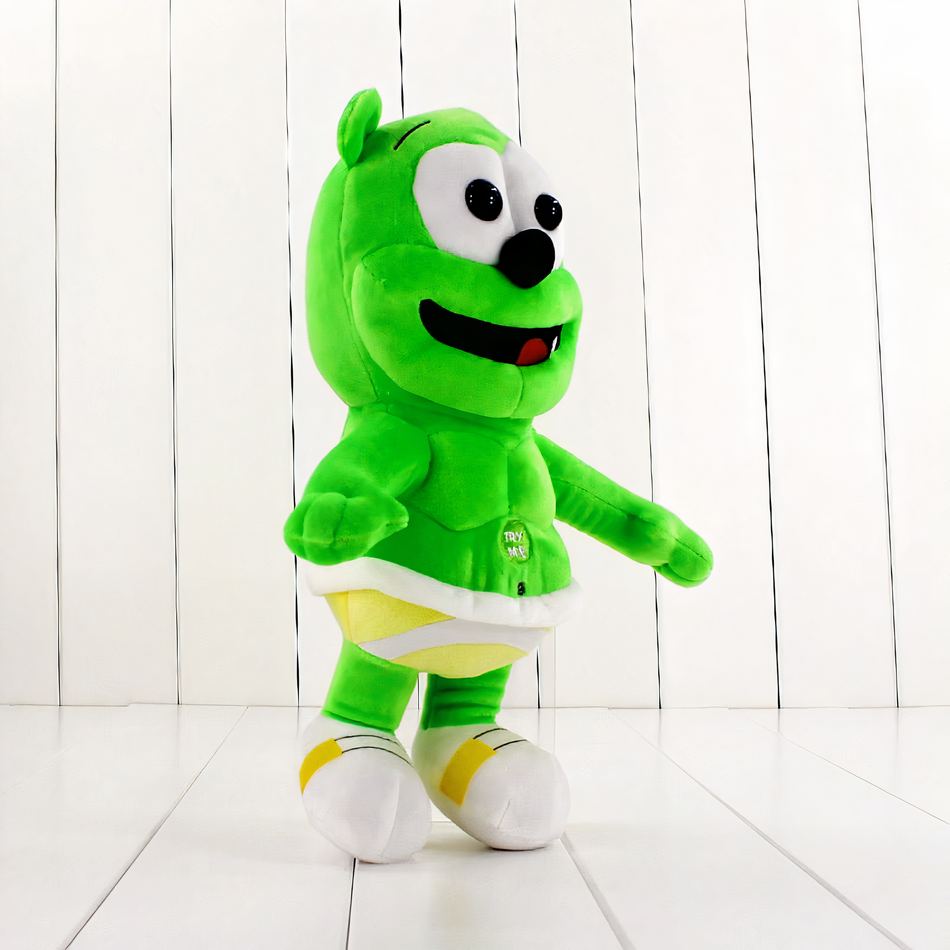 Peluche musicale verte douce pour chambre d'enfant