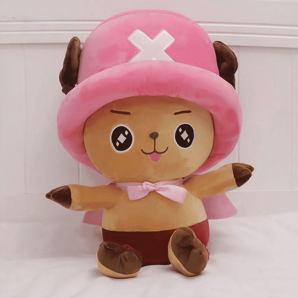 Peluche Tony Chopper One Piece - Rose tendre, douce et câline