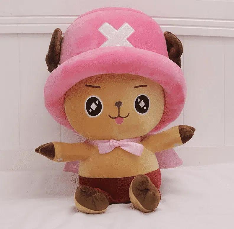 Peluche Tony Chopper One Piece - Rose tendre, douce et câline